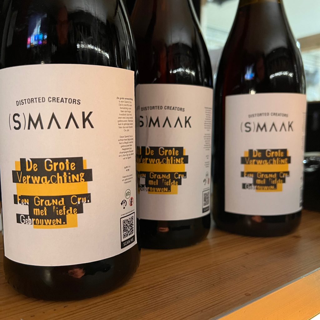 Etiket voor (S)MAAK's Grand Cru bierfles.